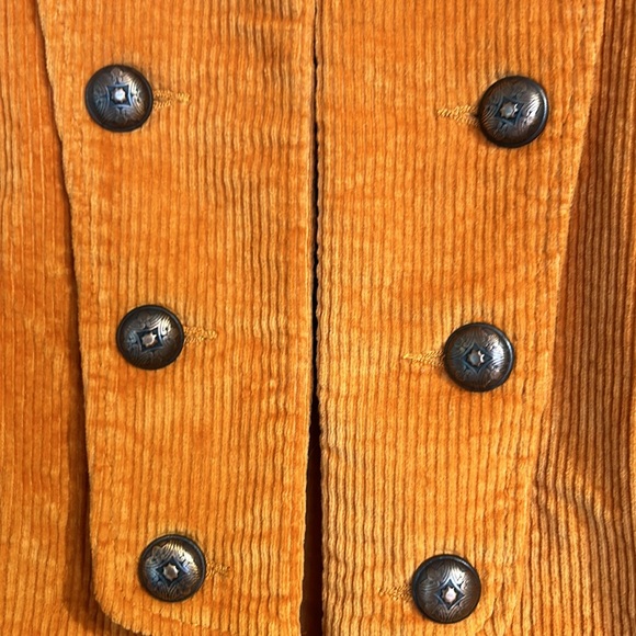 Live A Little Orange Sargeant Peppers Style Corduroy Jacket - Picture 3 of 10